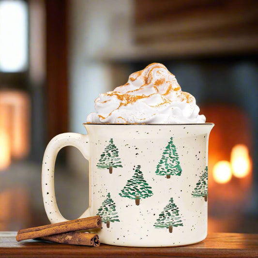 Holiday Green Trees Campfire Mug