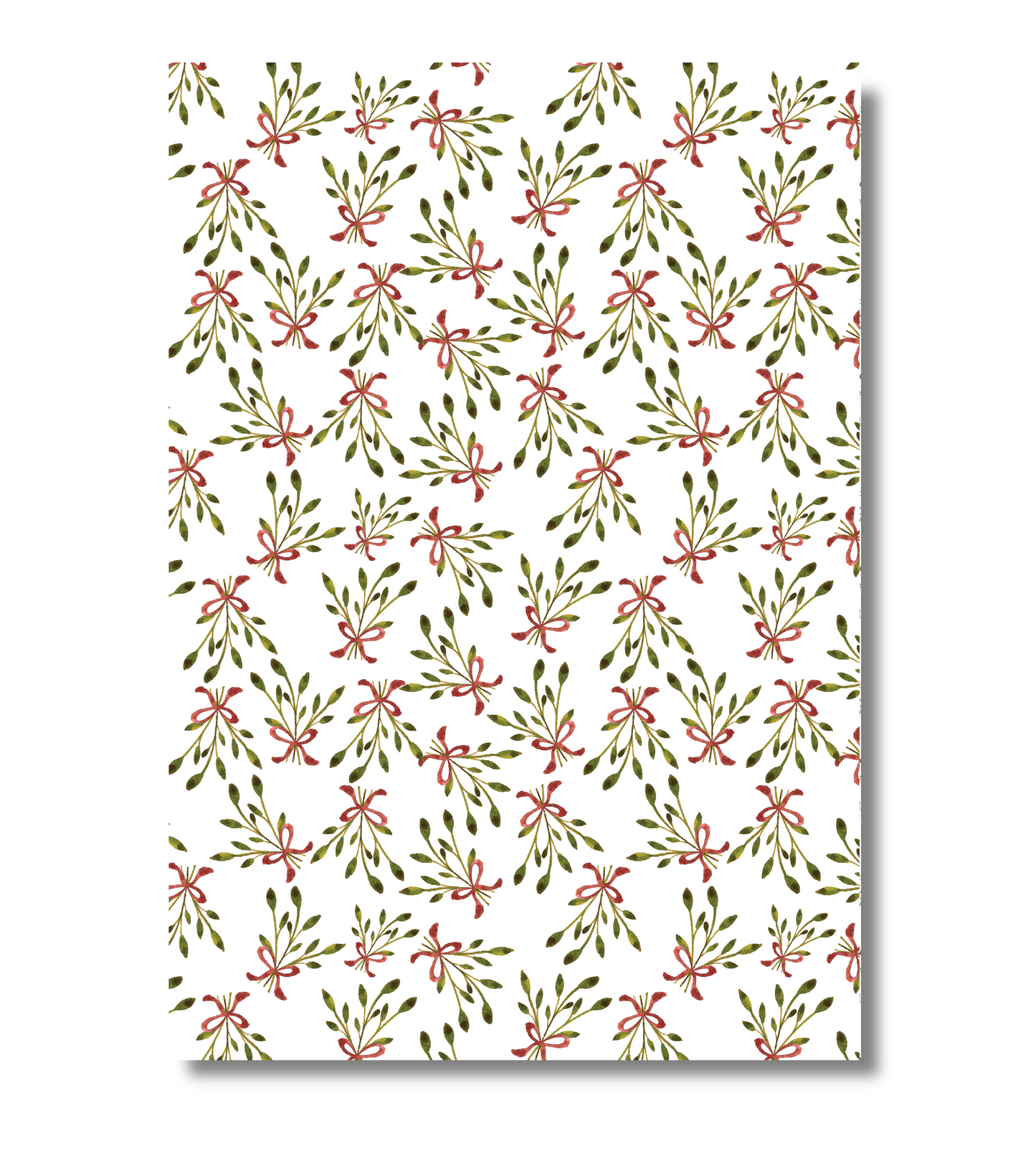 Watercolor Holly Wrapping Paper - Set of 3