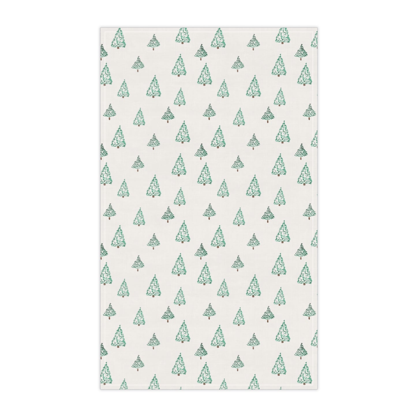 Watercolor Holiday Trees Tea Towel