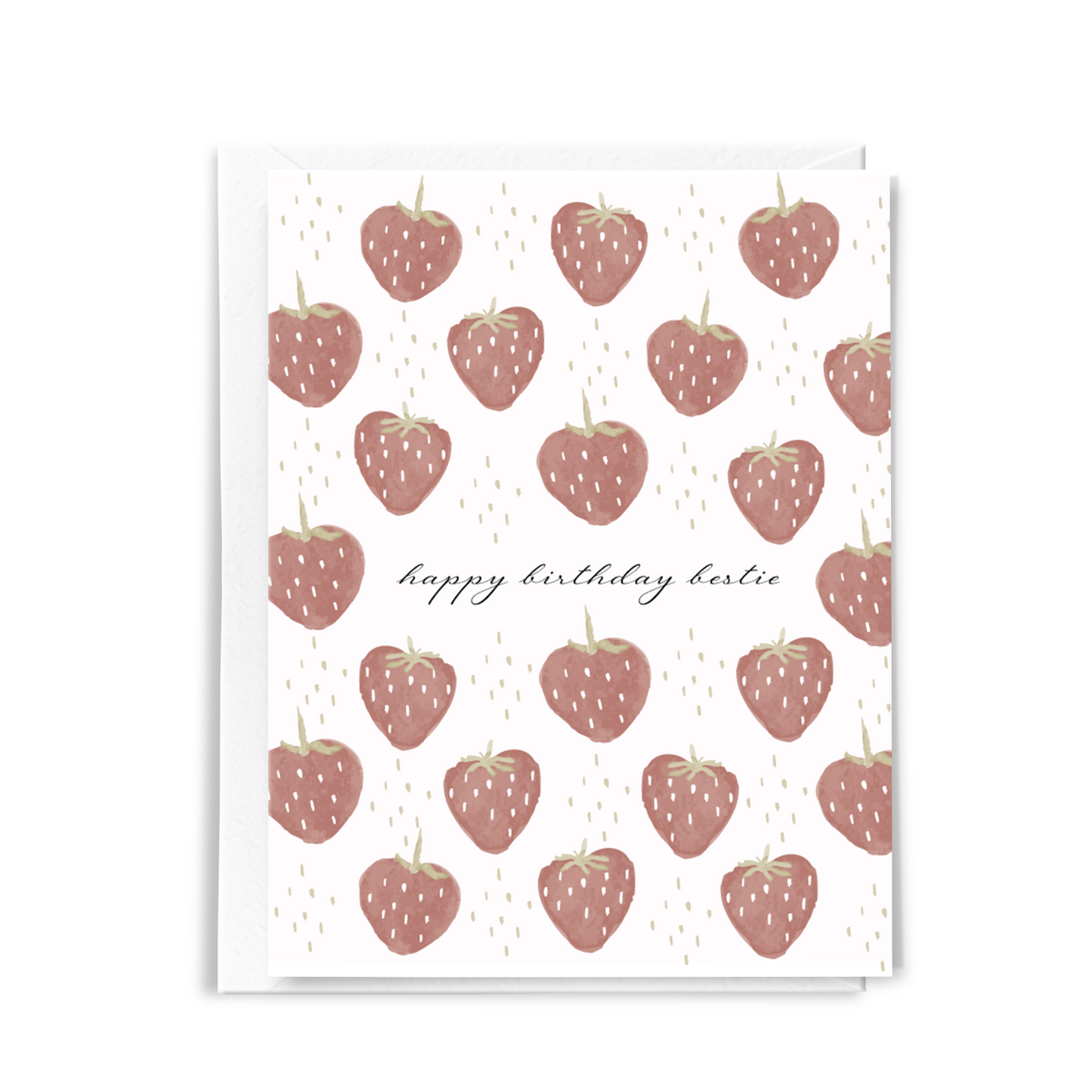 Strawberry Pink Birthday Card JJ Paperie Co