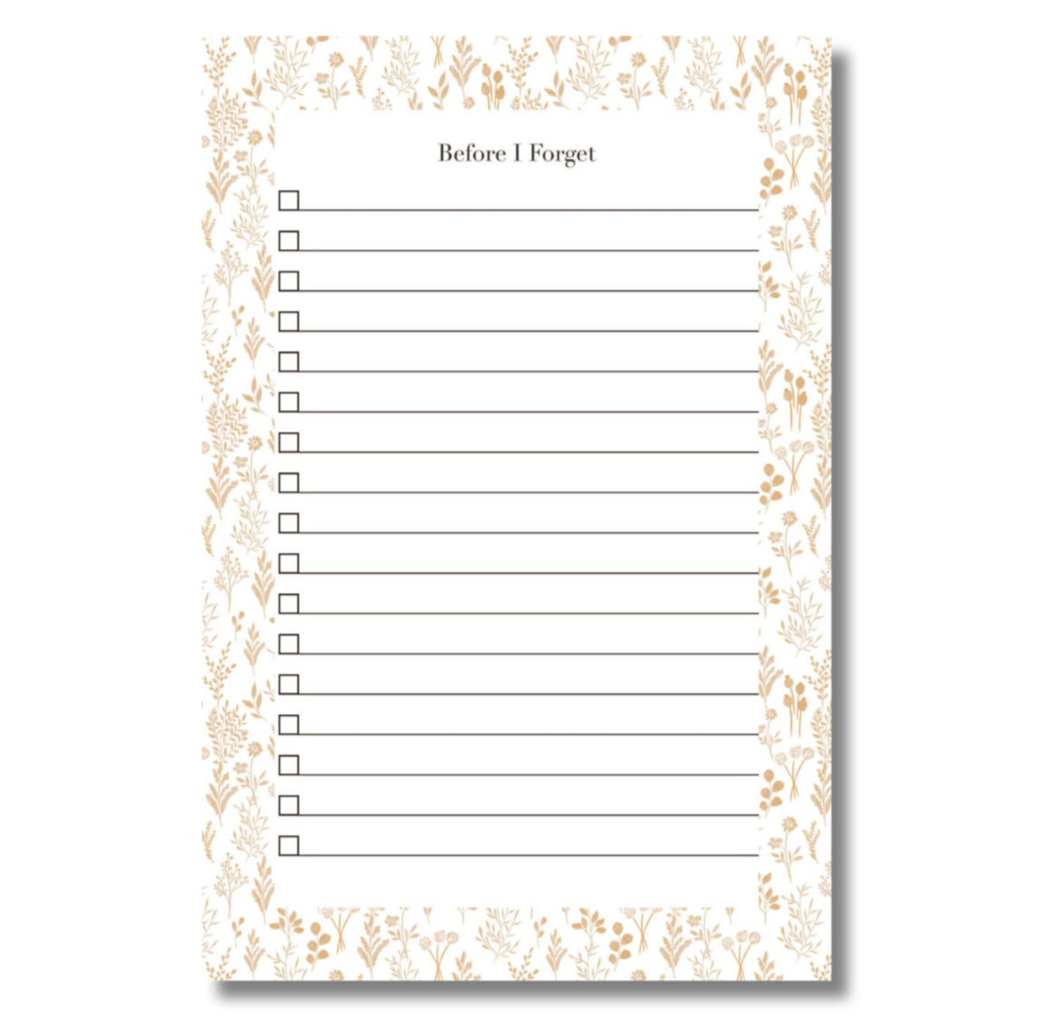 JJ Paperie & Co Cute Floral Notepad 