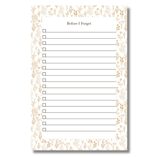 JJ Paperie & Co Cute Floral Notepad 