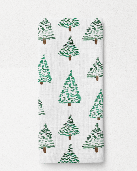 Watercolor Holiday Trees - Set of 4