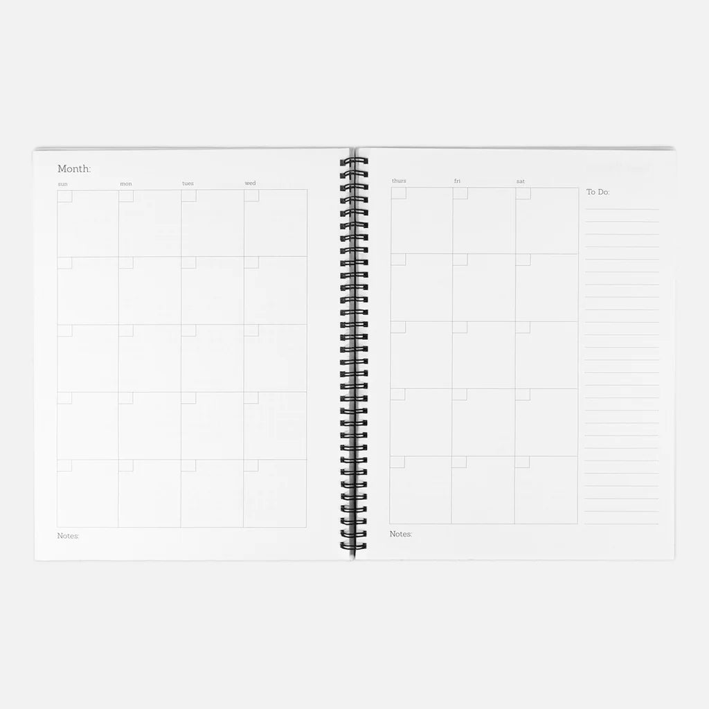 Green Dainty Flowers Undated 2024-2025 Planner